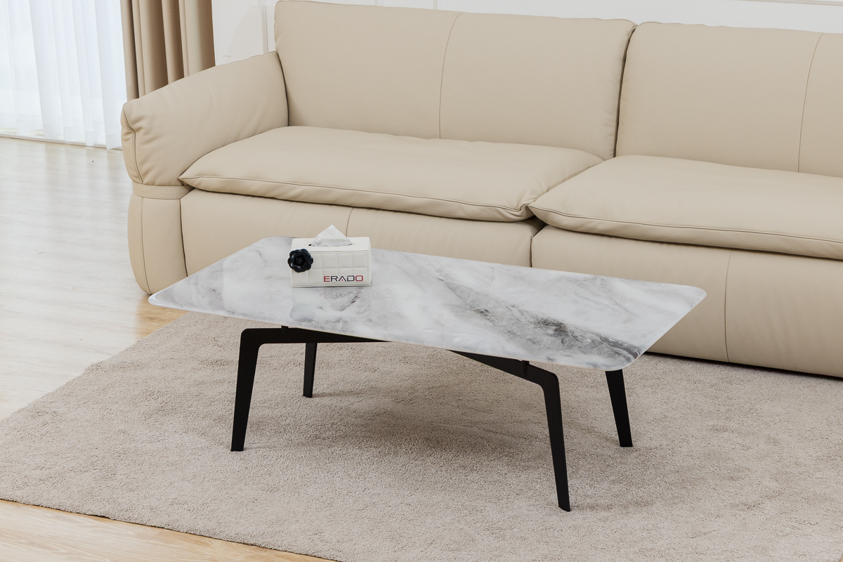 Bàn trà mặt đá mã H05